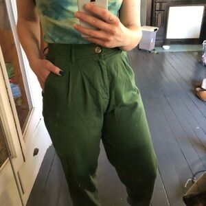 Big Bud Press Green high-waisted trousers